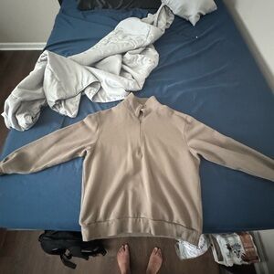 lululemon athletica Men's Beige Zip-Up Sweater
